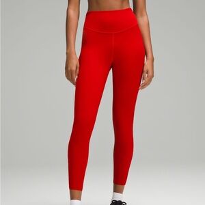 Lululemon Base Pace 25” Size 6 Leggings Dark Red!